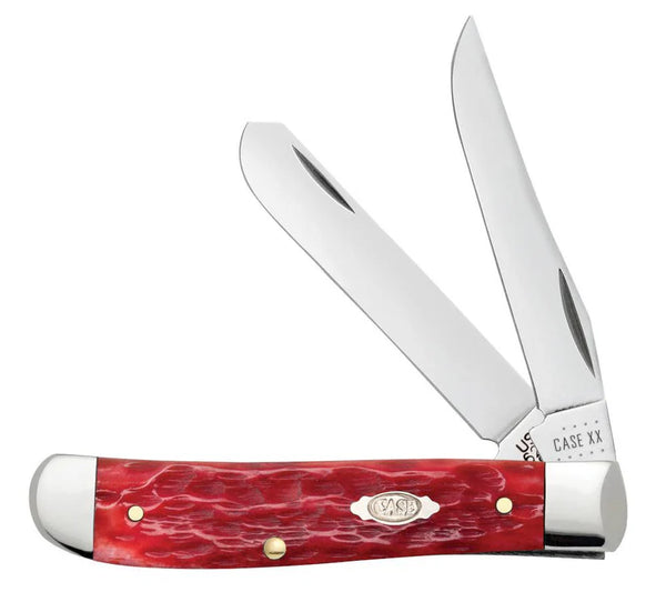 Case Knife - Dark Red Bone Mini Trapper