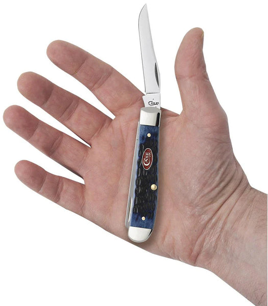 Case Knife - Navy Blue Bone Rogers Mini Trapper