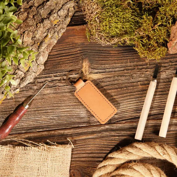 Personalized Genuine Leather Keychain