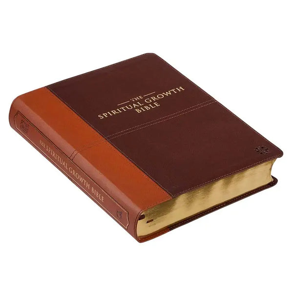 Brown/Ginger Faux Leather Spiritual Growth Bible