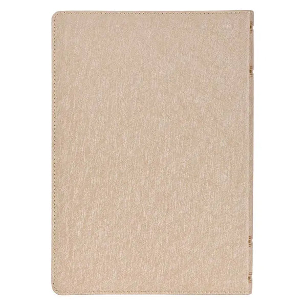 Pearlescent Taupe Faux Leather Spiritual Growth Bible