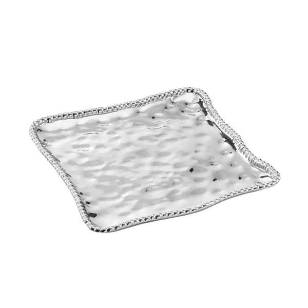 Pampa Bay - Square Serving Platter | Beaded Edge Tray