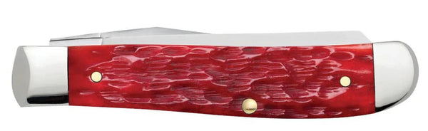 Case Knife - Dark Red Bone Mini Trapper