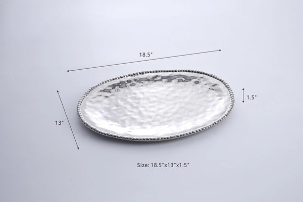 Pampa Bay - Large Oval Beaded Platter