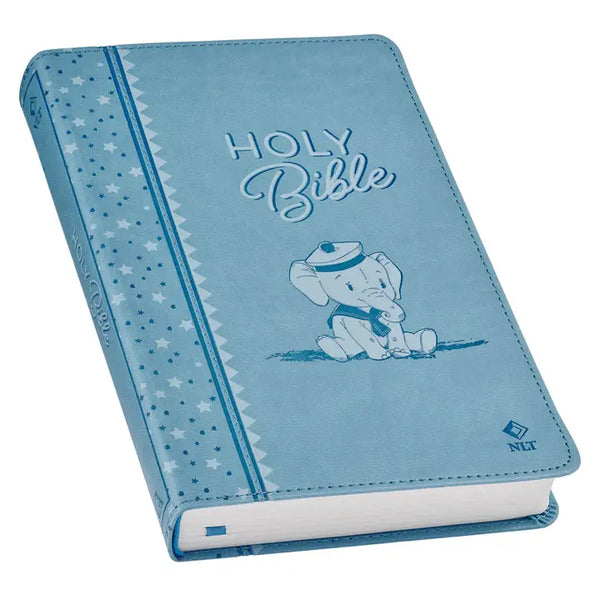 NLT Infant Bible - Blue Faux Leather