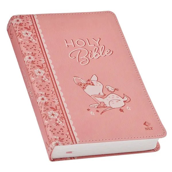 NLT Infant Bible - Pink Faux Leather