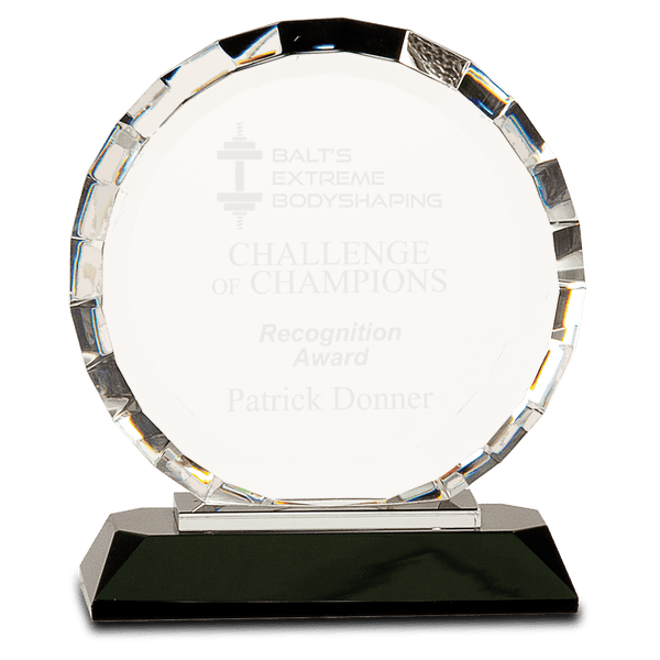 Crystal Award - Round Faceted