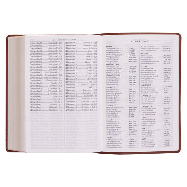 KJV Bible - Super Giant Print Saddle Tan Faux Leather