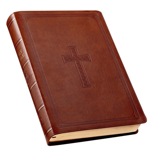 KJV Bible - Super Giant Print Saddle Tan Faux Leather