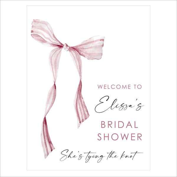 Bridal Shower Welcome Sign | She's Tying The Knot