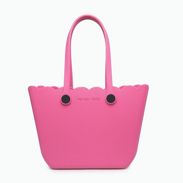 Versa Tote - Medium Scalloped Hot Pink