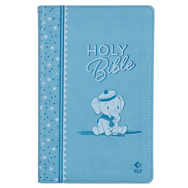 NLT Infant Bible - Blue Faux Leather
