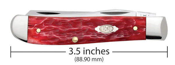 Case Knife - Dark Red Bone Mini Trapper