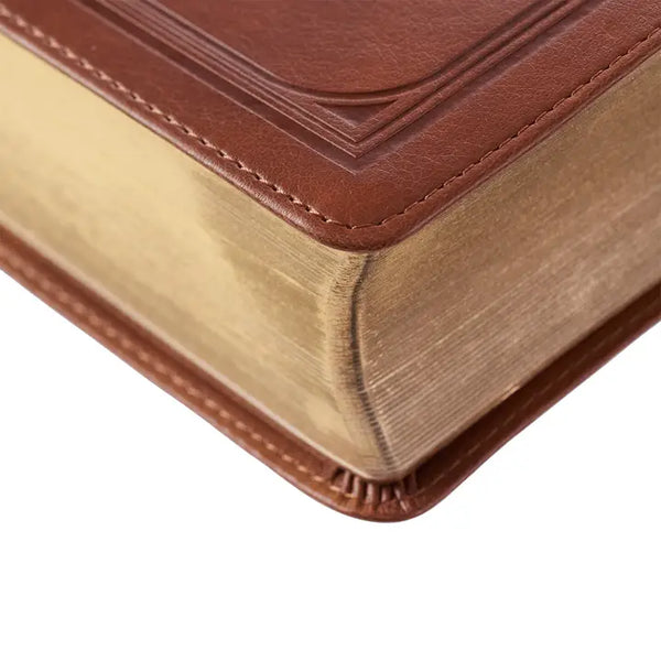 KJV Bible - Super Giant Print Saddle Tan Faux Leather