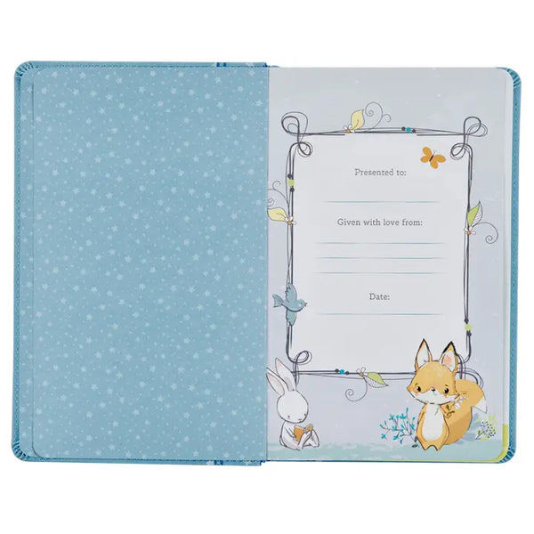NLT Infant Bible - Blue Faux Leather