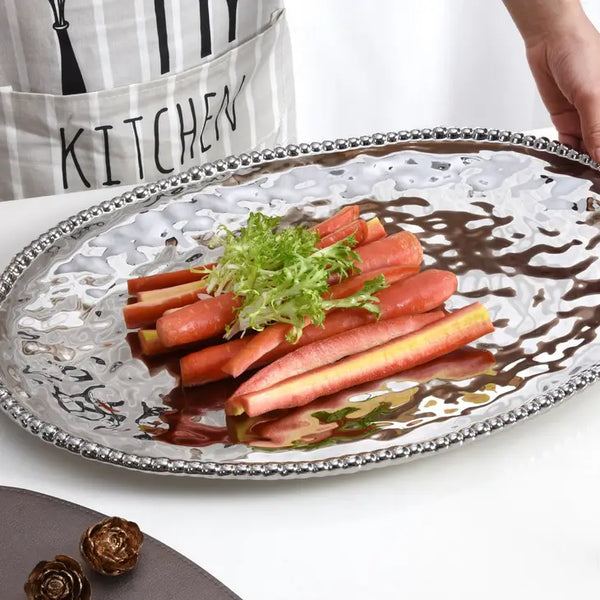 Pampa Bay - Large Oval Beaded Platter