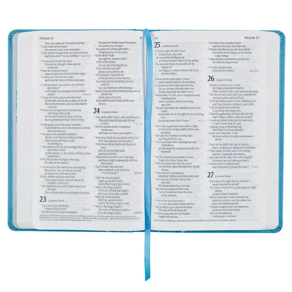 NLT Infant Bible - Blue Faux Leather