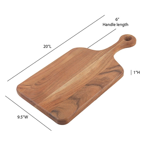 Cutting Board - Rectangle Acacia Wood w/ Handle