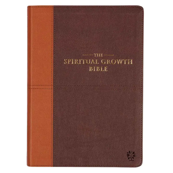 Brown/Ginger Faux Leather Spiritual Growth Bible