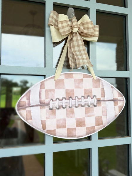 Door Hanger - Football (Double Sided)
