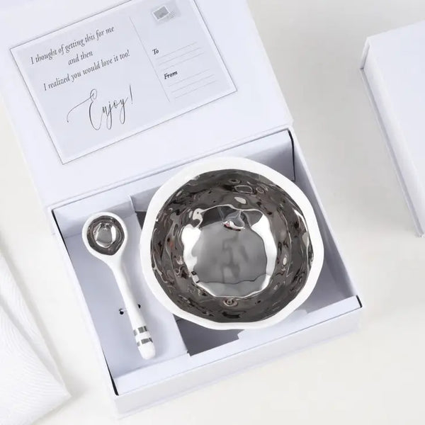 Pampa Bay - The Wavy Silver Set | Bowl & Spoon