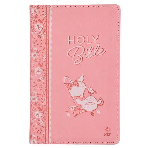 NLT Infant Bible - Pink Faux Leather