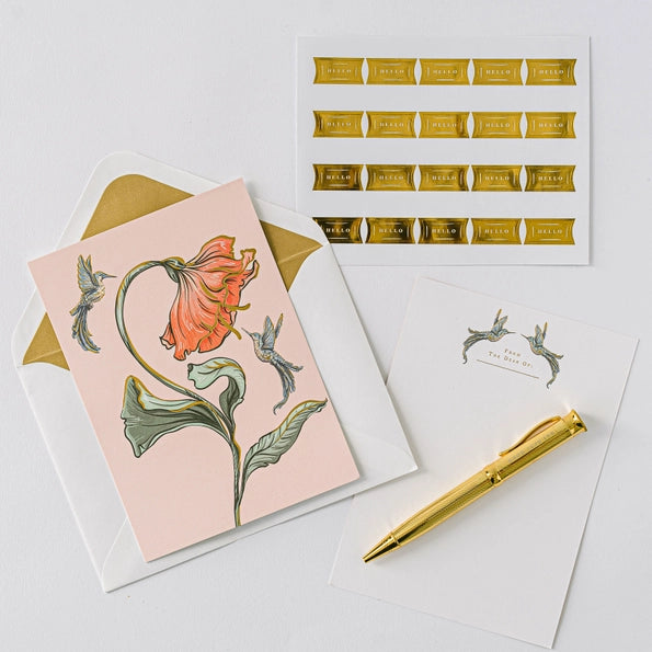 Luxury Stationary Set - Hummingbird