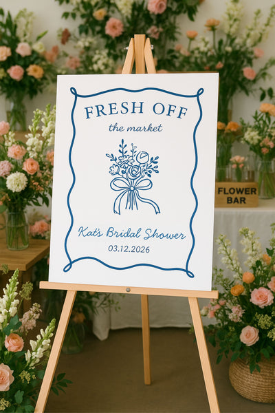 Bridal Shower Welcome Sign | Fresh Off The Market