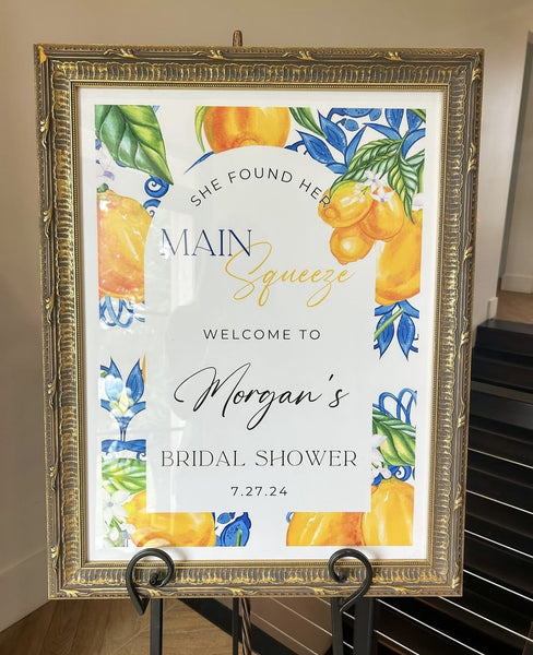 Bridal Shower Welcome Sign | She Found Her Main Squeeze