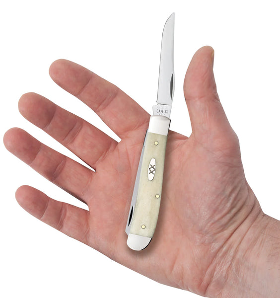 Case Knife - Smooth Natural Bone Mini Trapper