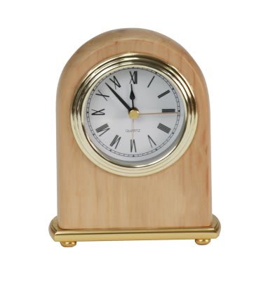 Red Alder Wood Dome Tabletop Clock