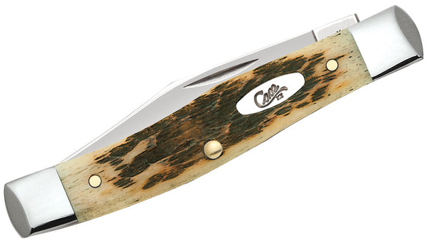 Case Knife - Amber Bone Peach Seed Small Texas Jack