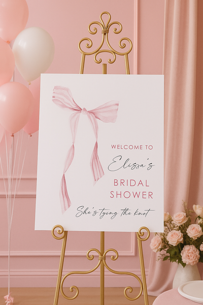 Bridal Shower Welcome Sign | She's Tying The Knot
