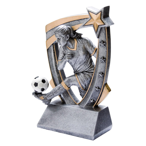 Soccer Trophy - 3D Silver