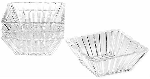 small square glass bowls