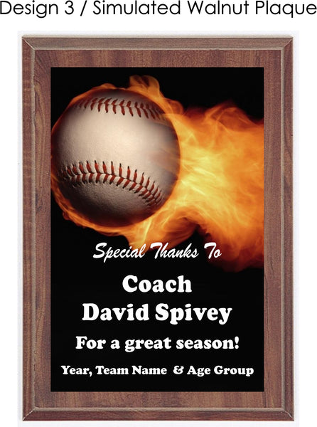 Baseball Coach's Plaque - Generic