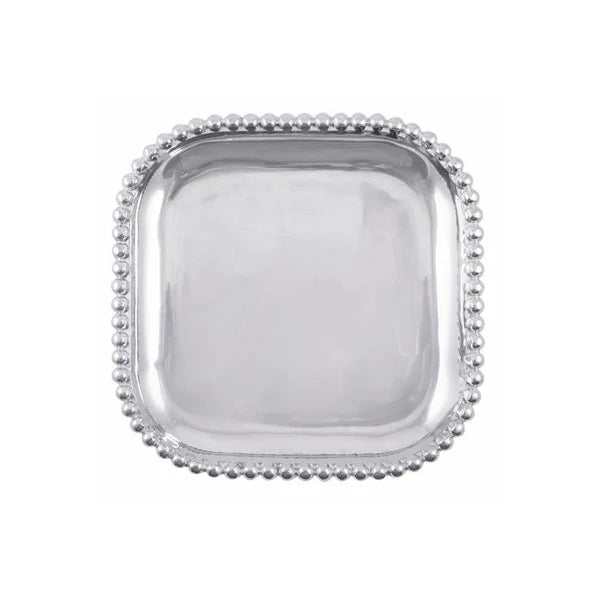 Pearled Square Platter mariposa
