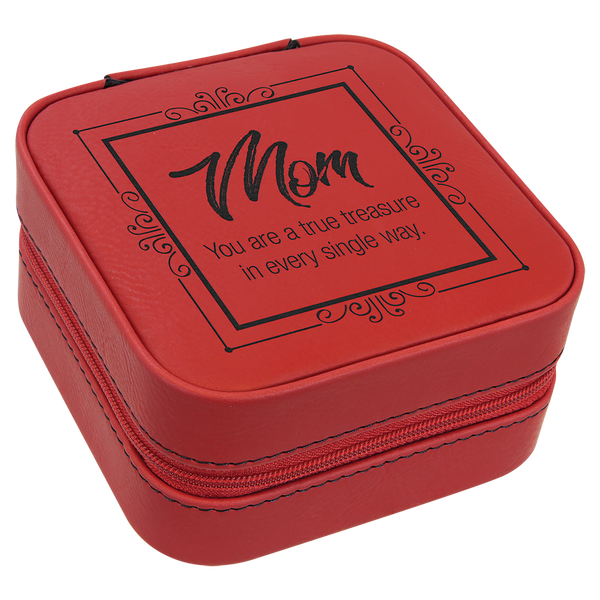 Leatherette Personalized Travel Jewelry Case