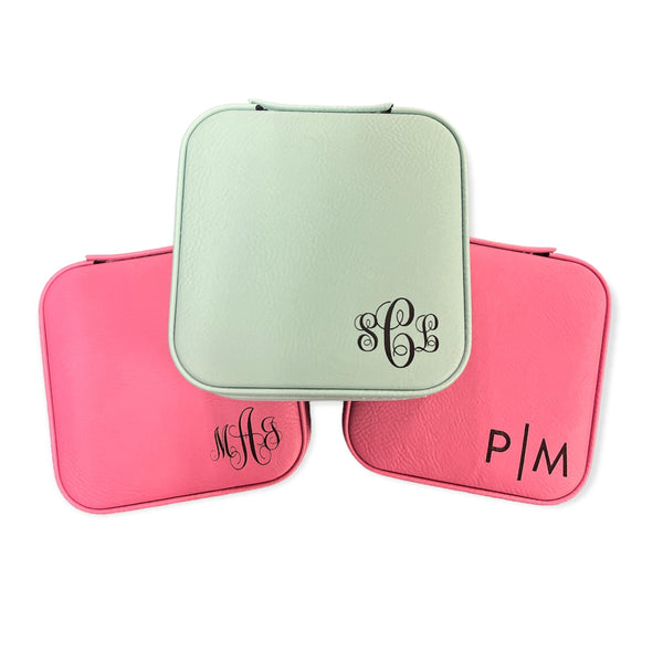 Leatherette Personalized Travel Jewelry Case
