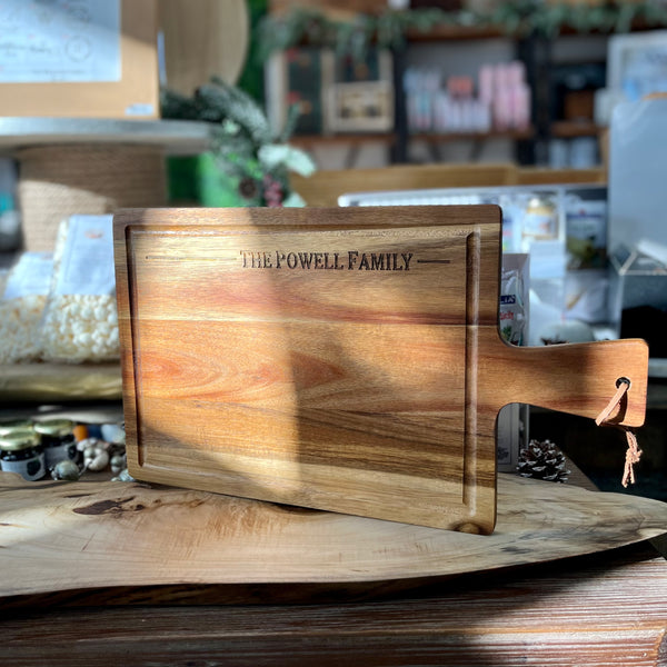 Cutting Board - Acacia Wood Paddle