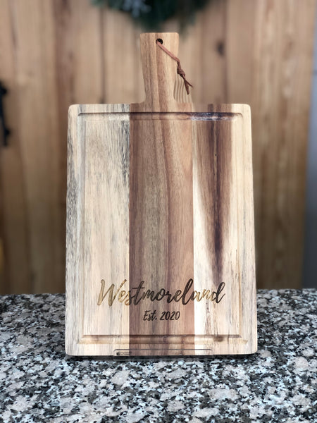 Cutting Board - Acacia Wood Paddle
