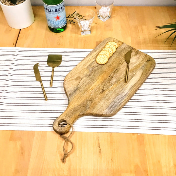 Cutting Board - Rounded Rectangle Acacia Wood w/ Handle