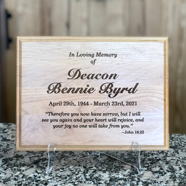 Plaque - Solid Alder Wood