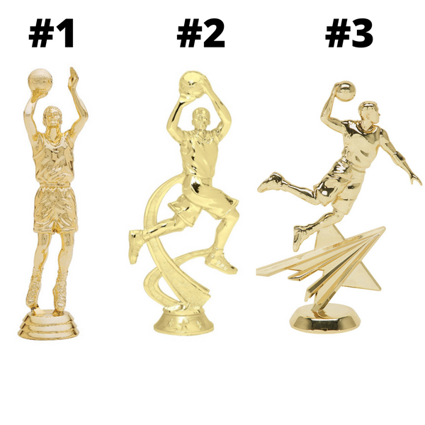 Basketball Trophy - Colored Column w/ Year