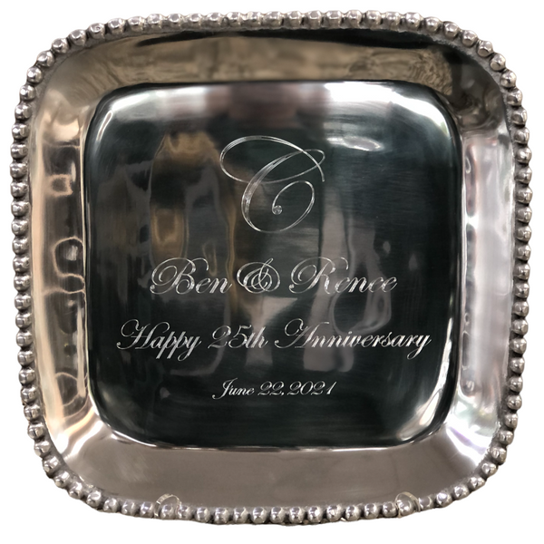 Tray - Large Square Beaded Edge