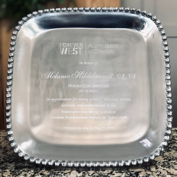 Tray - Large Square Beaded Edge