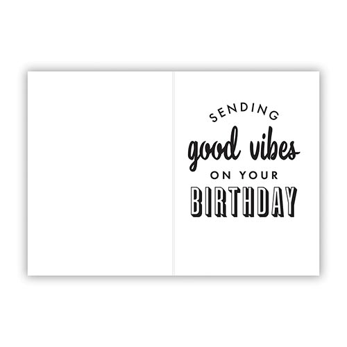 good vibes birthday greeting card
