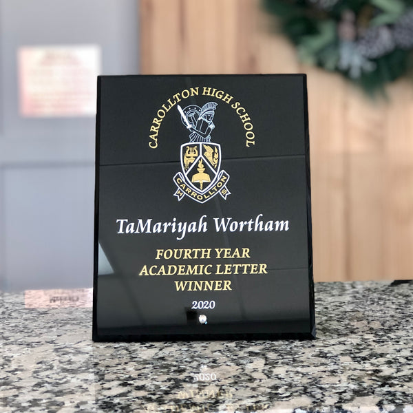Glass Award - Standing Plaque
