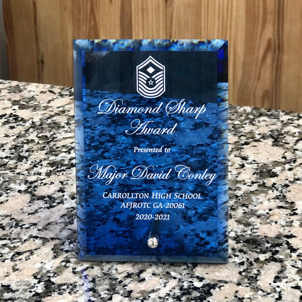 Glass Award - Standing Plaque