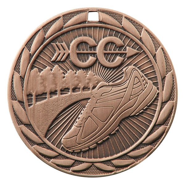 bronze iron cross country medal